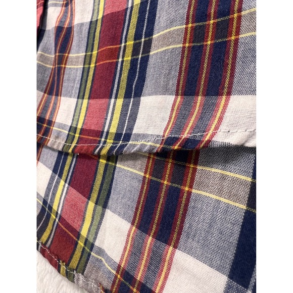 Vintage Montgomery Ward XL Plaid Button Up Short Sleeve Shirt Menswear light - Picture 7 of 7